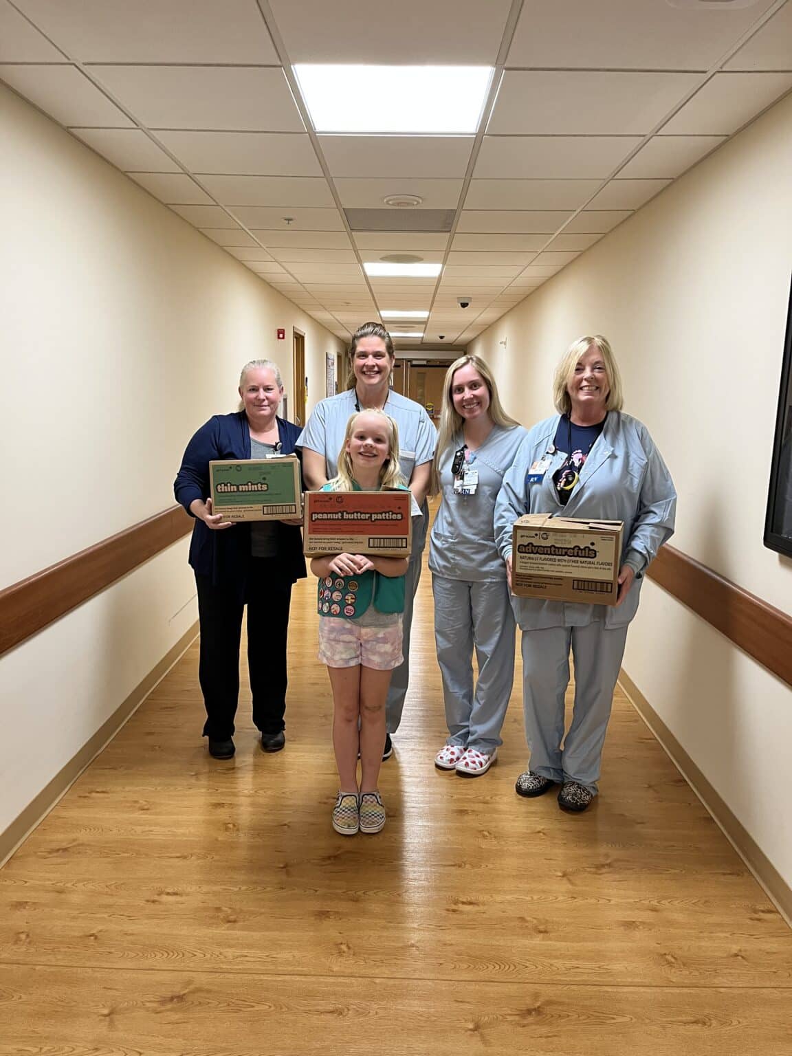 Whitewater Girl Scout Troop Donates Cookies To Labor Delivery Nurses