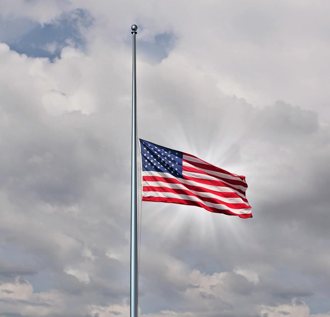 Flags to HalfStaff in Honor of Lake Mills Fire Chief Todd Yandre
