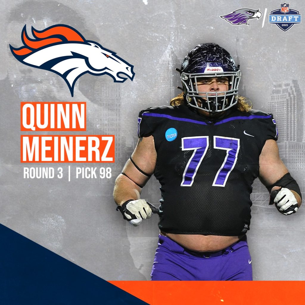 Offensive lineman Quinn Meinerz is first UW-W player drafted in 14 years;  UPDATE: At #98, the highest pick ever - Whitewater Banner