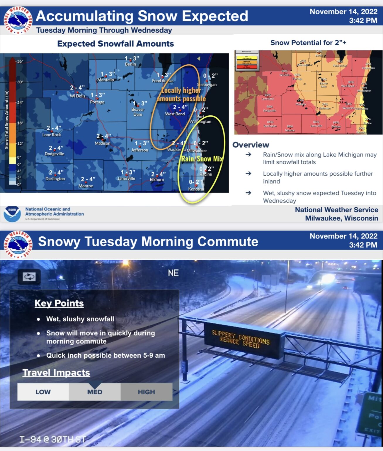 First Accumulating Snow Of Season Expected Tuesday; Expect Travel ...