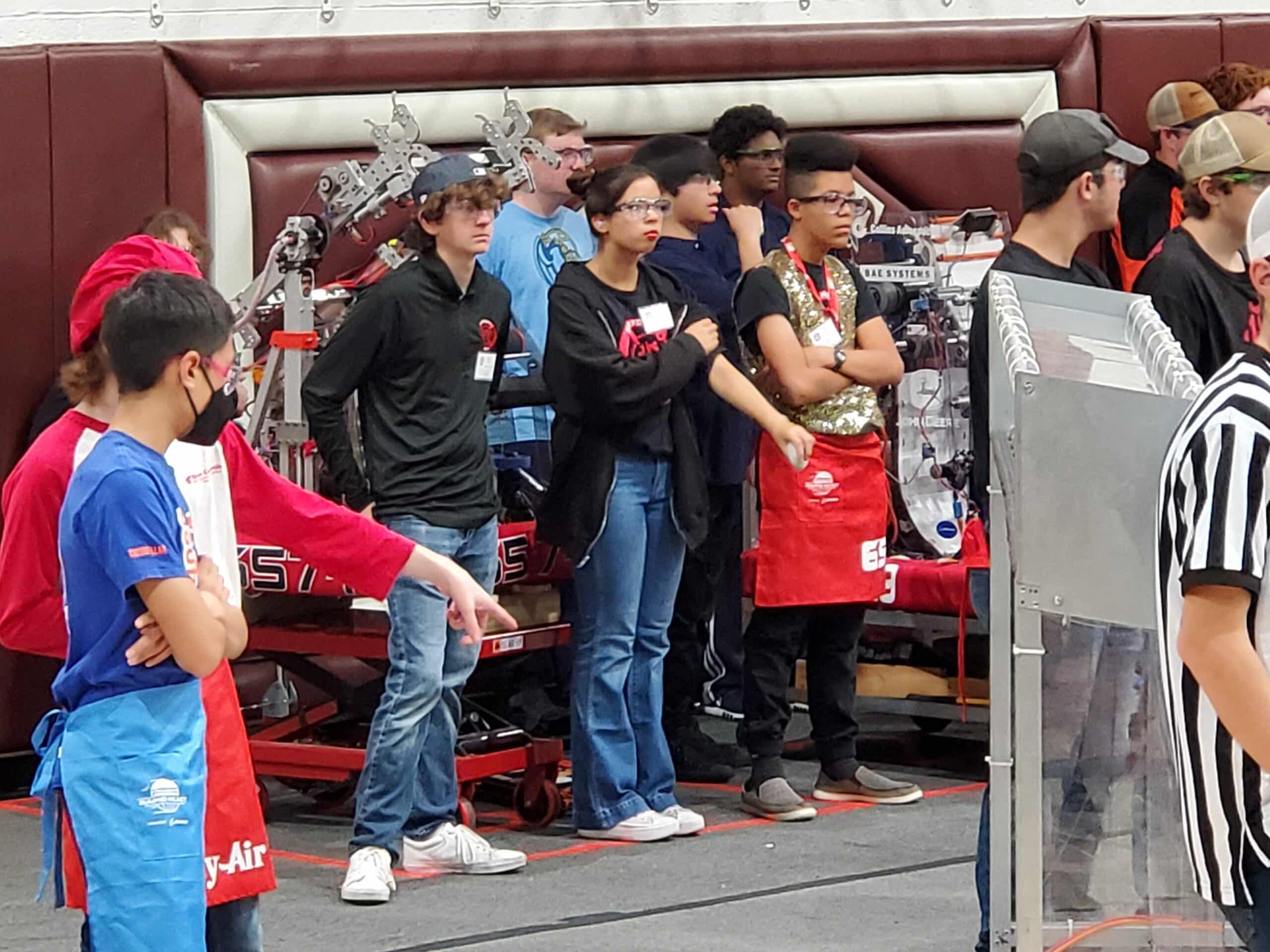 Drive Team in the Queue for a Qualification Match