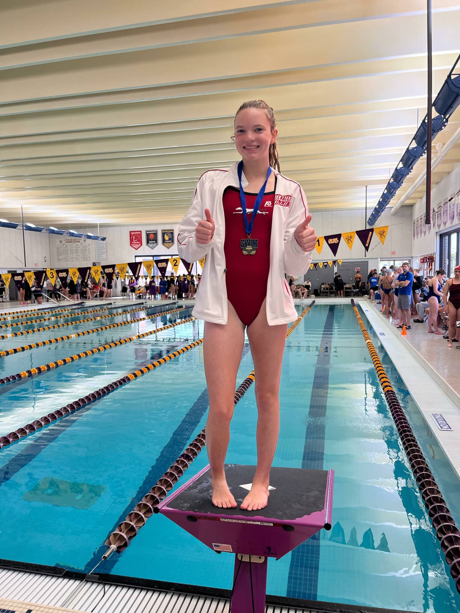 Swim Team Competes at Elkhorn Invite Whitewater Banner